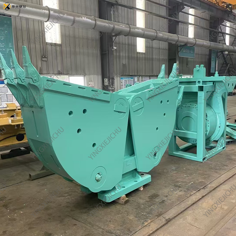 Trough-forming machine grabs