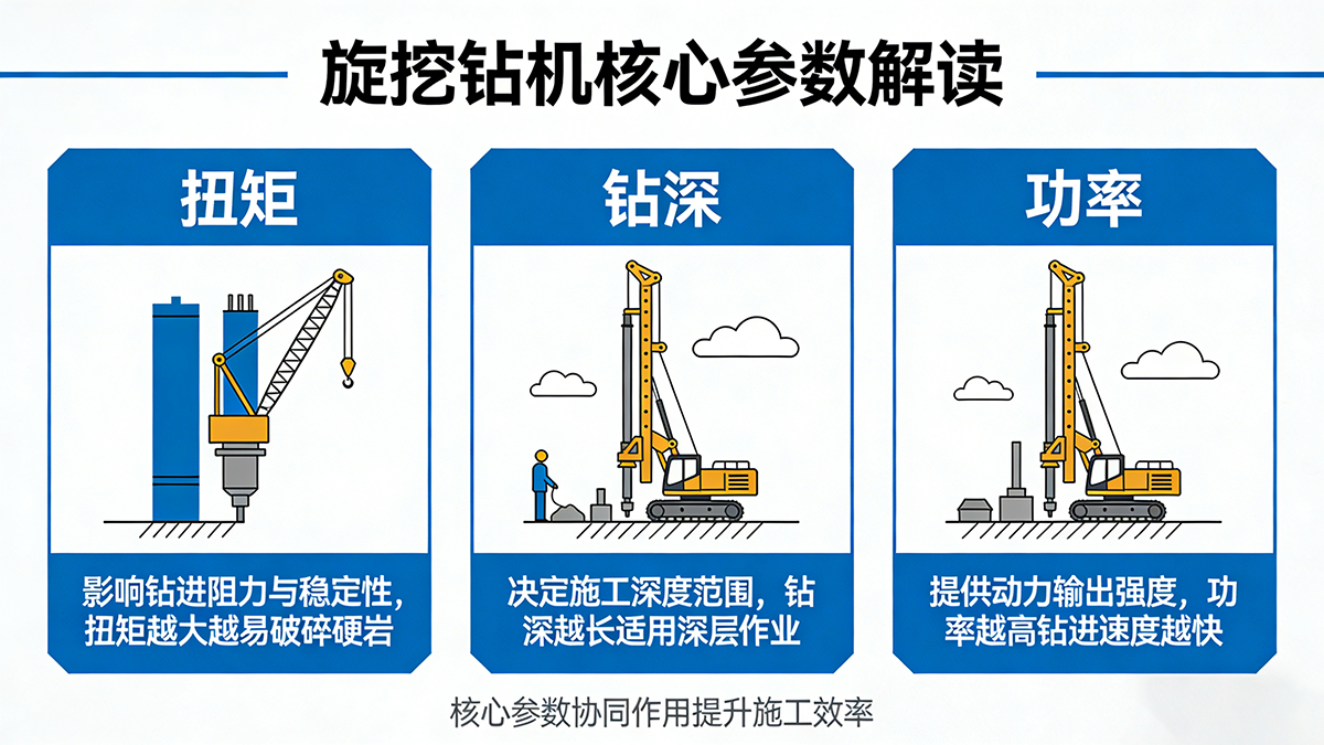 Interpretation of Core Parameters of Rotary Drilling Rigs: How Torque, Drilling Depth, and Power Affect Construction Efficiency?