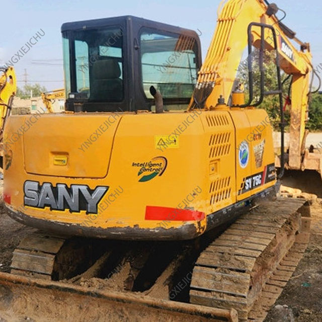 Fast Hydraulic Response Smooth Compound Movements Strong Traction Force SANY SY75C Excavator
