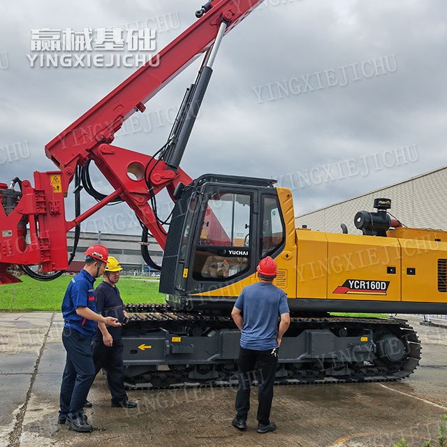 High voltage and high efficiency Hoist acceleration YCR160 Rotary Drill Rig