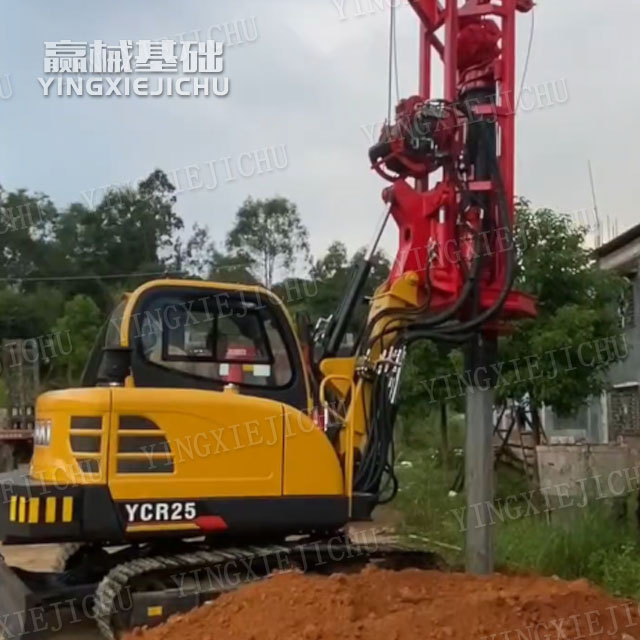 Dual motor power head Anti torsion and anti impact YCR25 Rotary Drill Rig