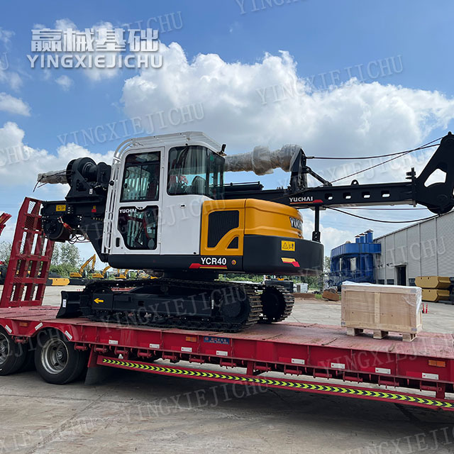 Dual motor power head Anti torsion and anti impact YCR40 Rotary Drill Rig